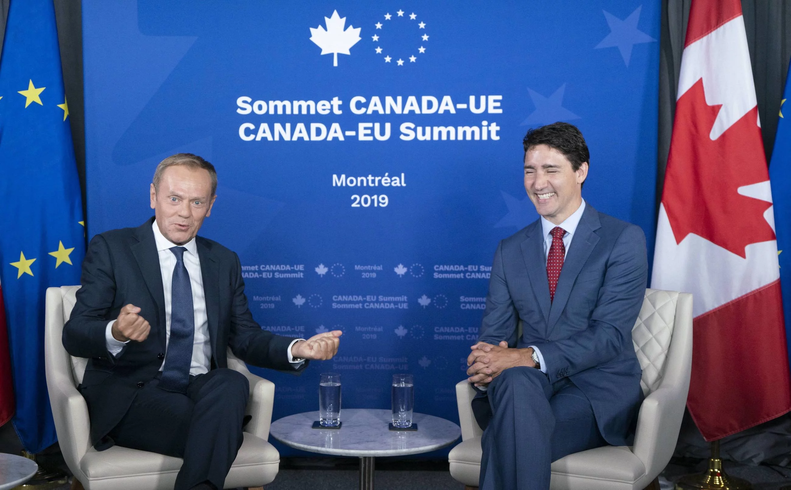 Donald Tusk i Justin Trudeau