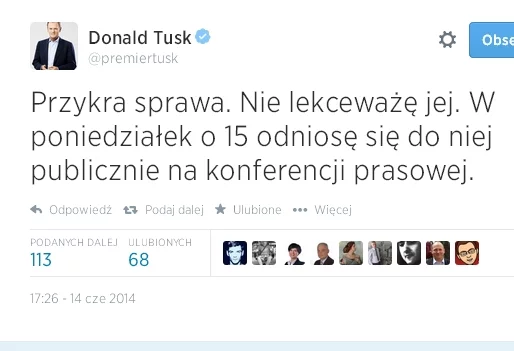 Tusk odpowie w poniedziałek. "Przykra sprawa. Nie lekceważę jej" – Wprost