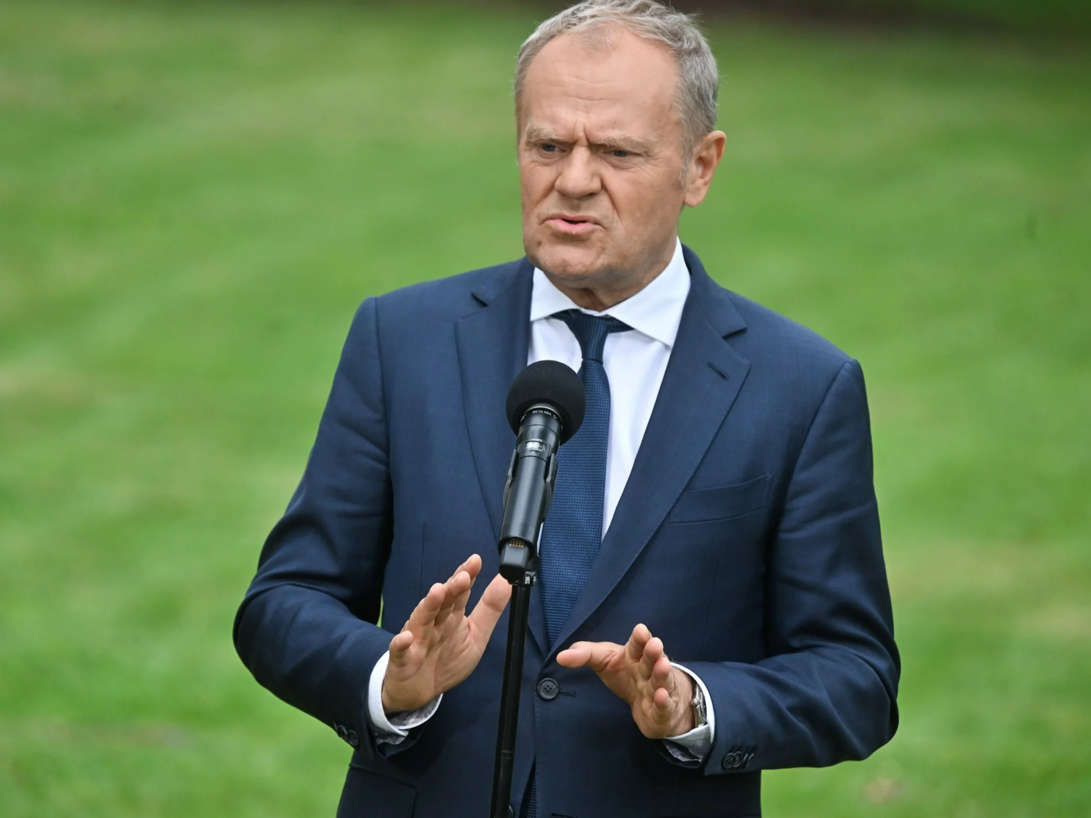 Donald Tusk podczas konferencji