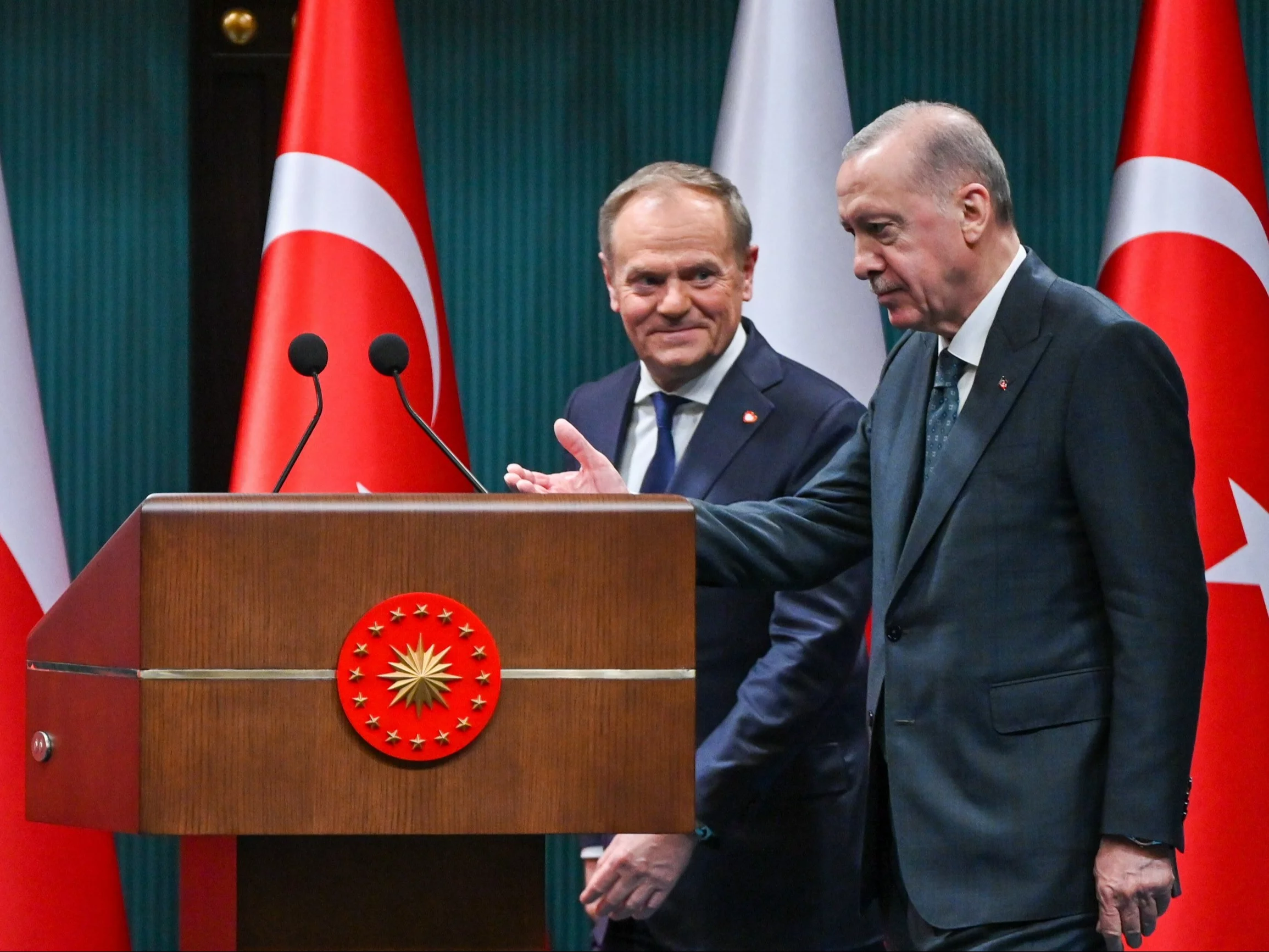 Donald Tusk i Recep Tayyip Erdoğan