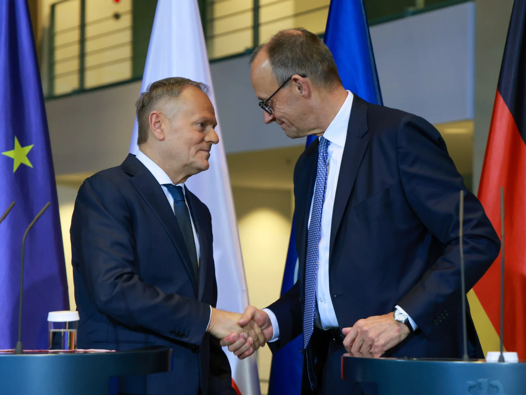 Donald Tusk i Friedrich Merz