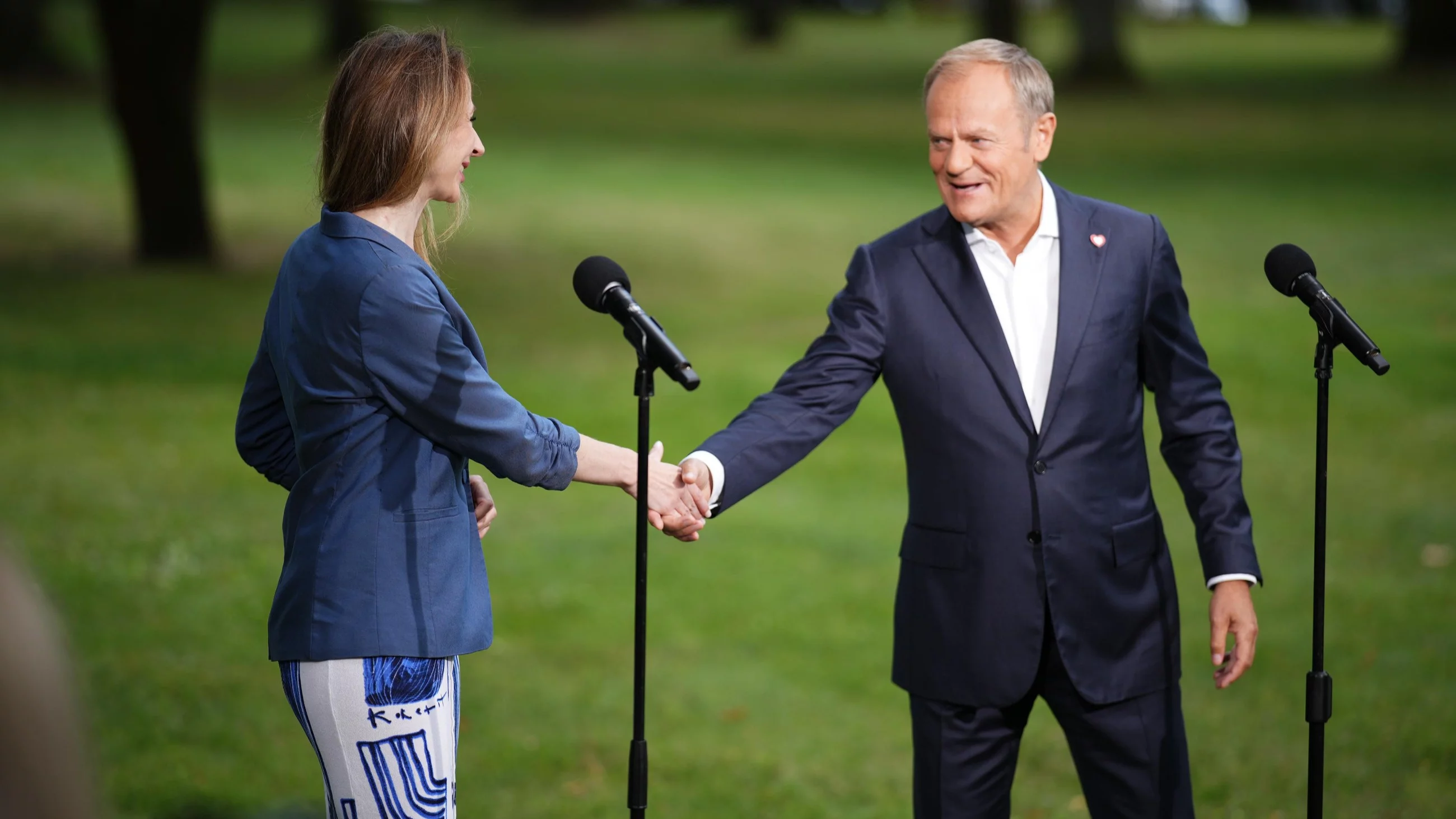 Agnieszka Dziemianowicz-Bąk i Donald Tusk