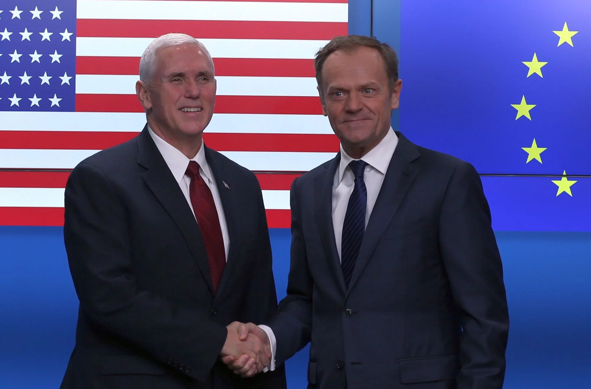 Donald Tusk i Mike Pence