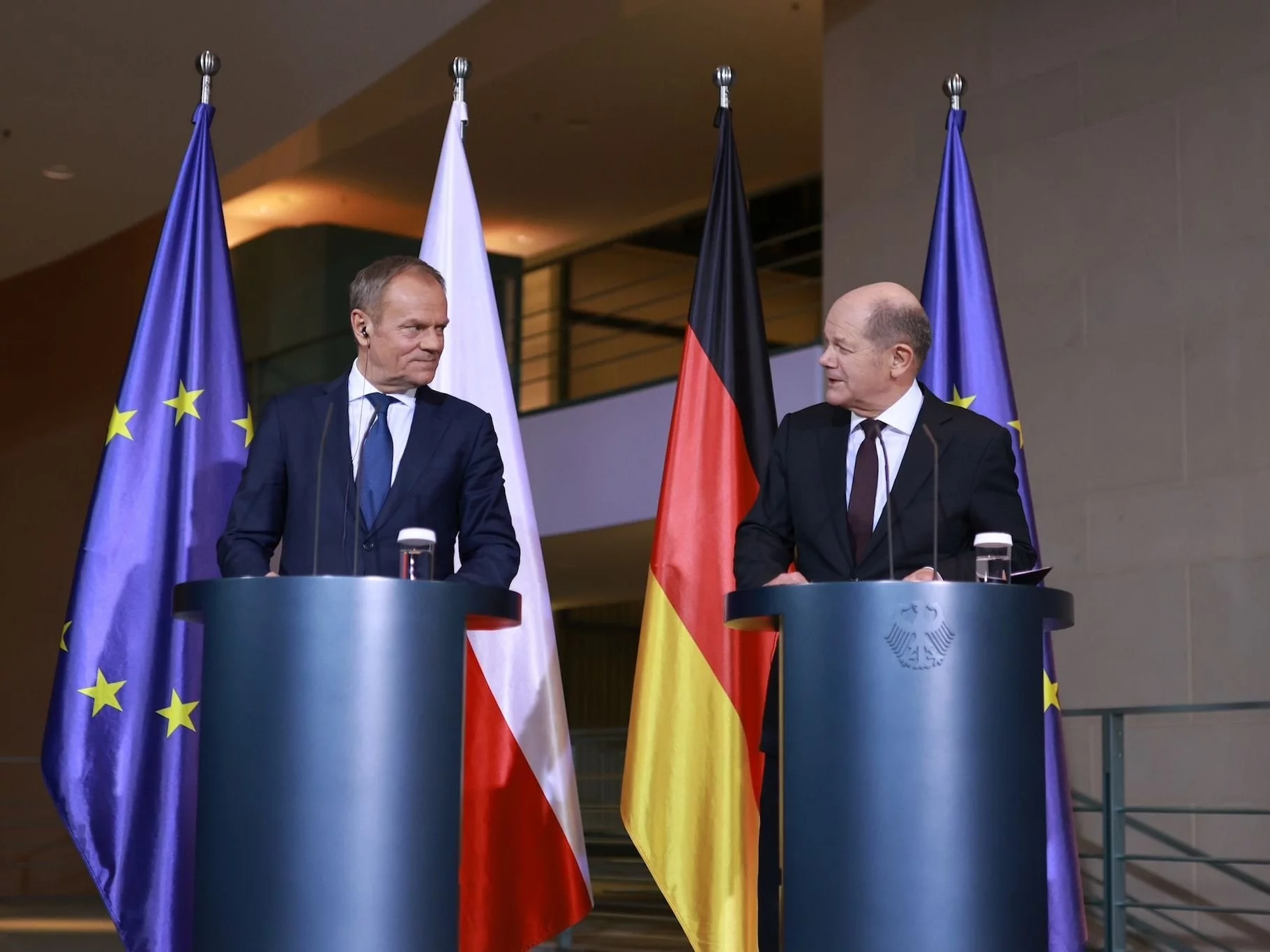 Donald Tusk i Olaf Scholz w Berlinie