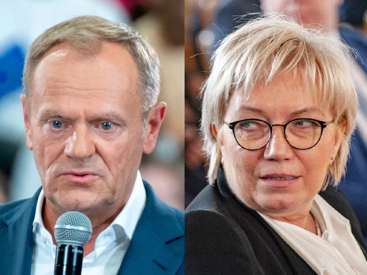 Donald Tusk i Julia Przyłebska