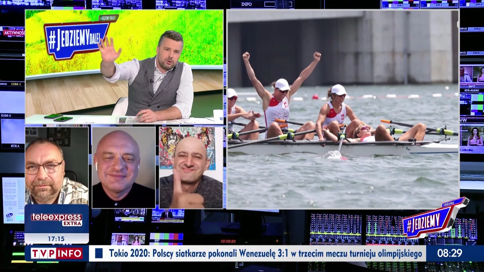 Kadr z programu „#Jedziemy” w TVP Info