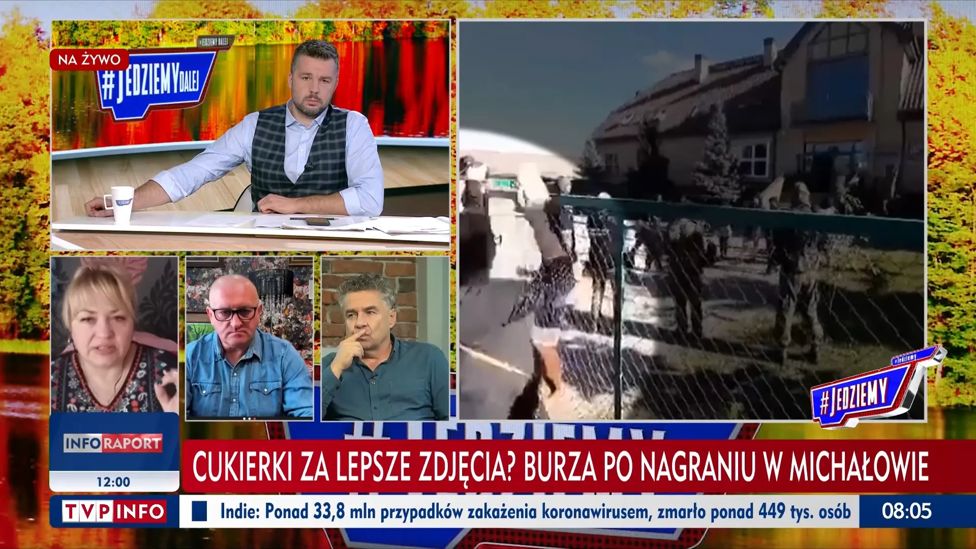 Kadr z programu „#Jedziemy” w TVP Info