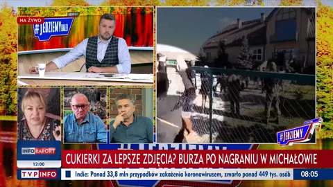Kadr z programu „#Jedziemy” w TVP Info