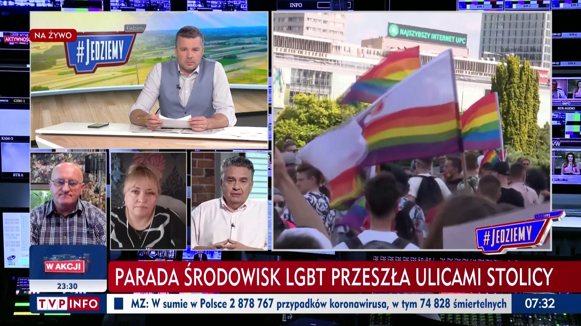 Kadr z programu „#Jedziemy” na antenie TVP Info