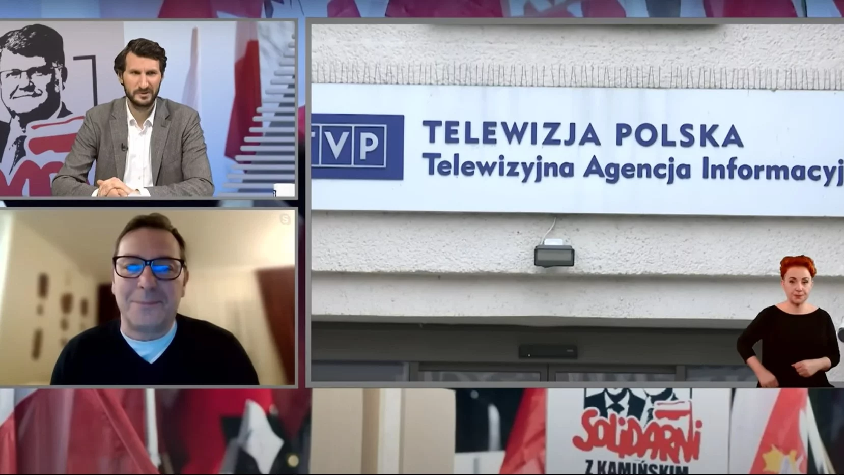 Łukasz Jankowski i Michał Adamczyk na antenie Telewizji Republika