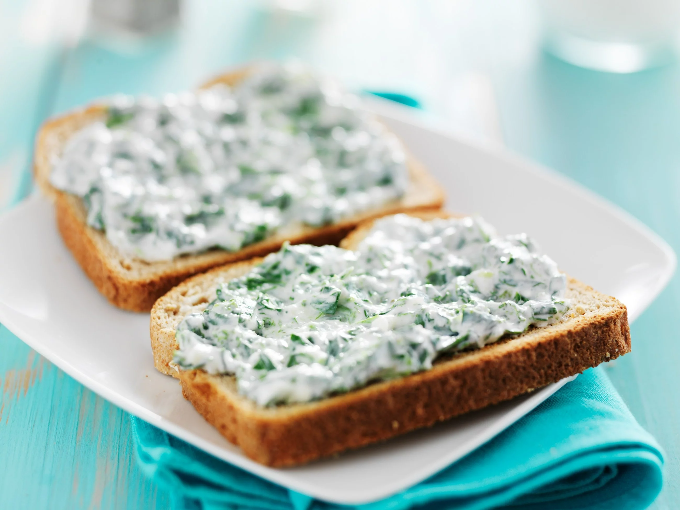 Pasta twarogowa ze szpinakiem