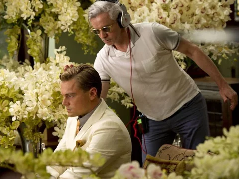 Baz Luhrmann z Leonardo di Caprio na planie "Wielkiego Gatsby'ego" (mat. prasowe)
