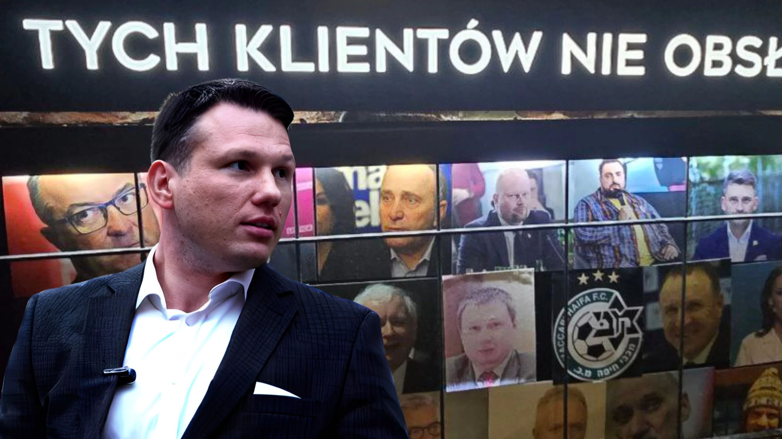 Sławomir Mentzen i tablica „Tych klientów nie obsługujemy” w jego barze