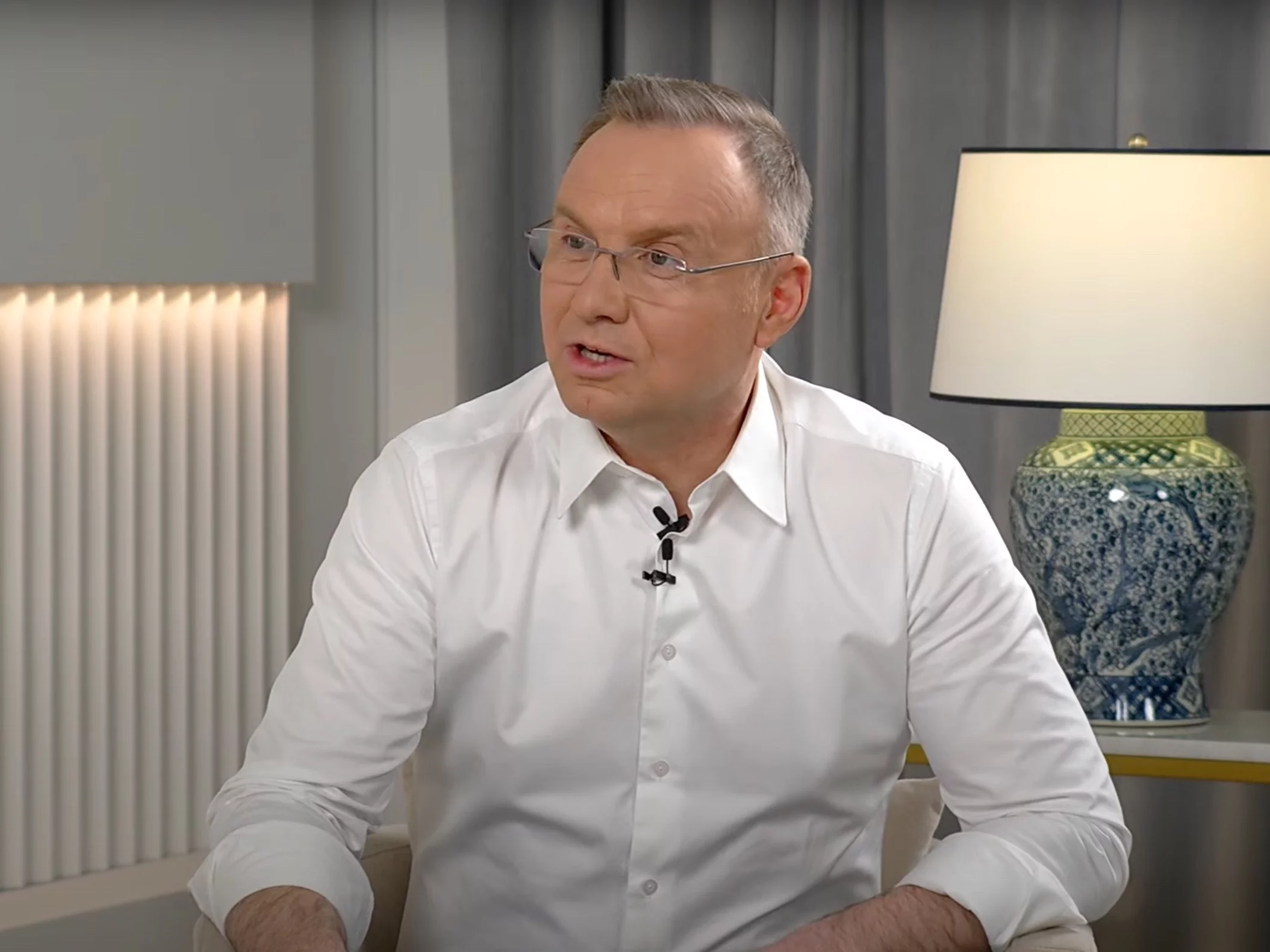 Prezydent Andrzej Duda podczas rozmowy w Kanale Zero