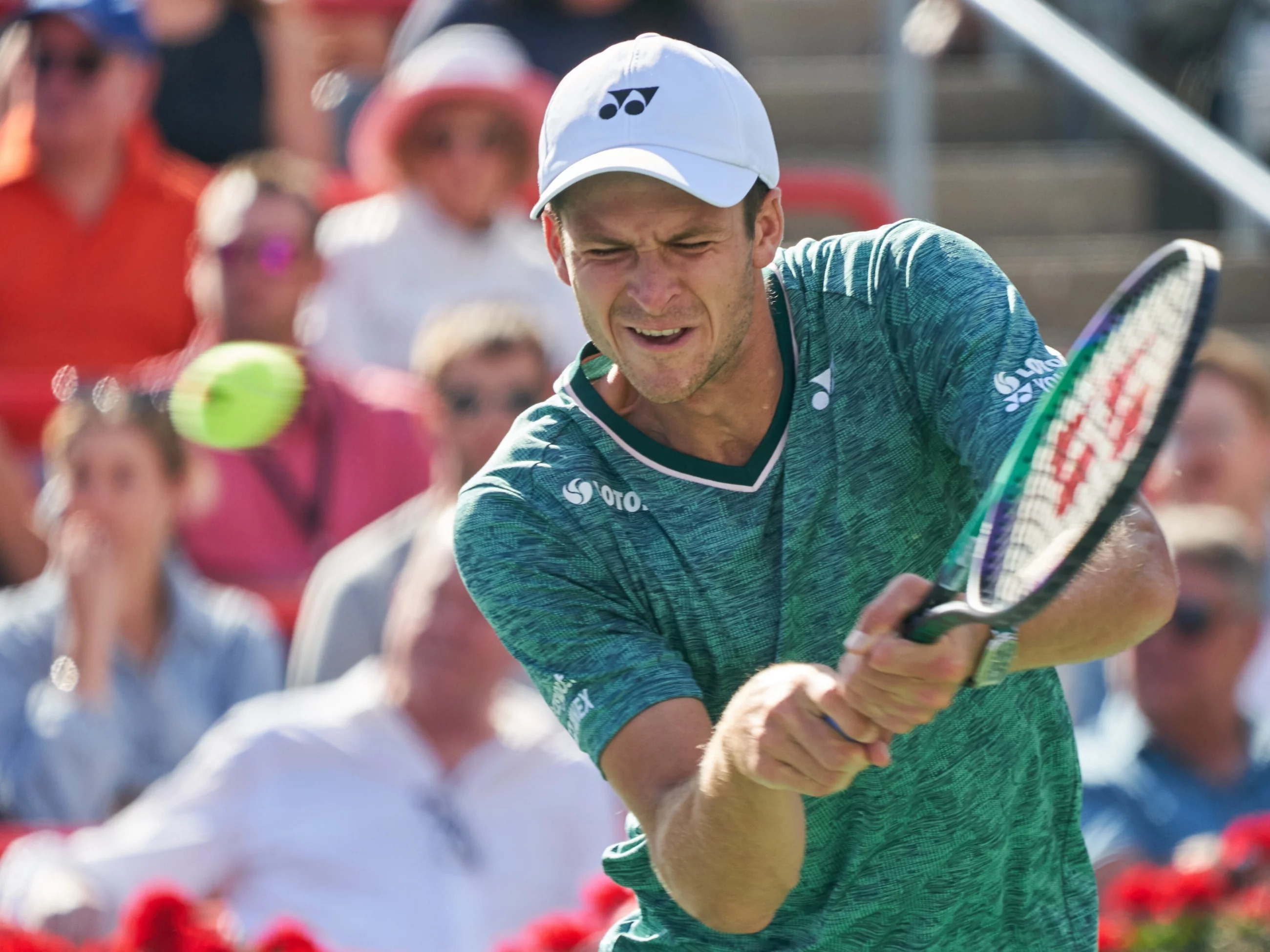 Hubert Hurkacz podczas meczu ATP Montreal