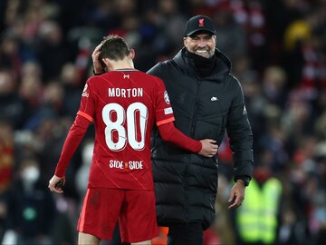 Tyler Morton i Jurgen Klopp