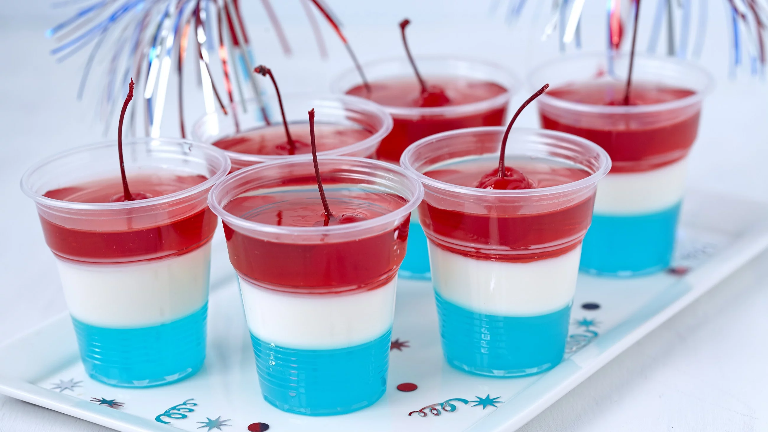 Trzykolorowe galaretki