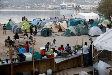 Uchodźcy na wyspie Lesbos
