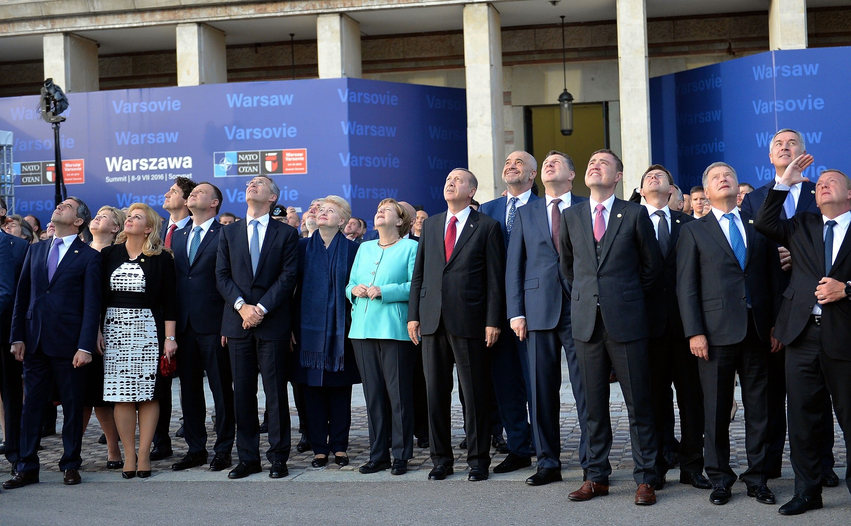 Uczestnicy szczytu NATO w Warszawie