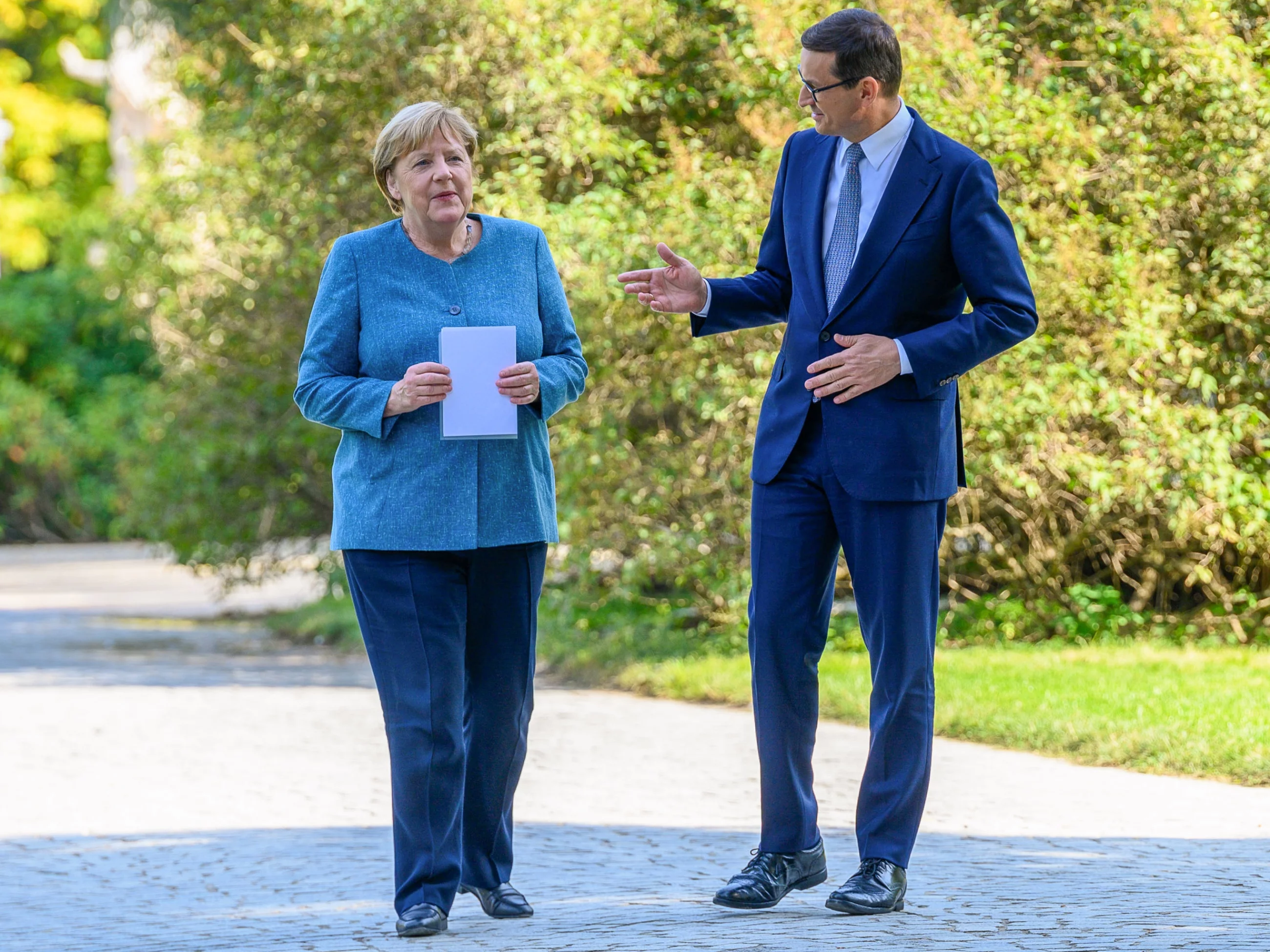 Angela Merkel i Mateusz Morawiecki