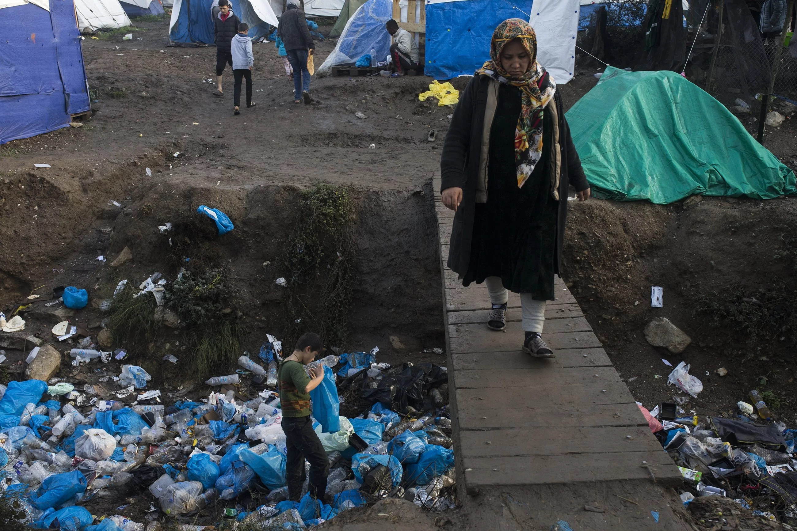 Obóz Moria na wyspie Lesbos