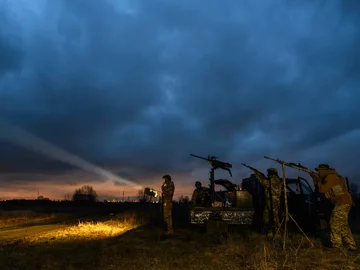 Ukraińscy żołnierze w okolicy Kijowa