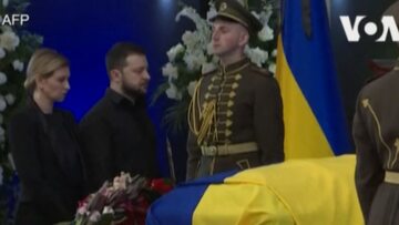 Ukraińska para prezydencka na pogrzebie Leonida Krawczuka
