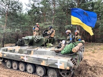 Ukraińskie wojsko na odbitym terenie