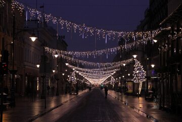 Ulica Piotrkowska nocą