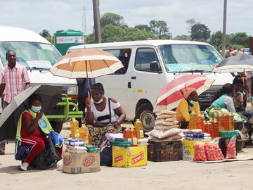 Uliczny handel w Harare, Zimbabwe