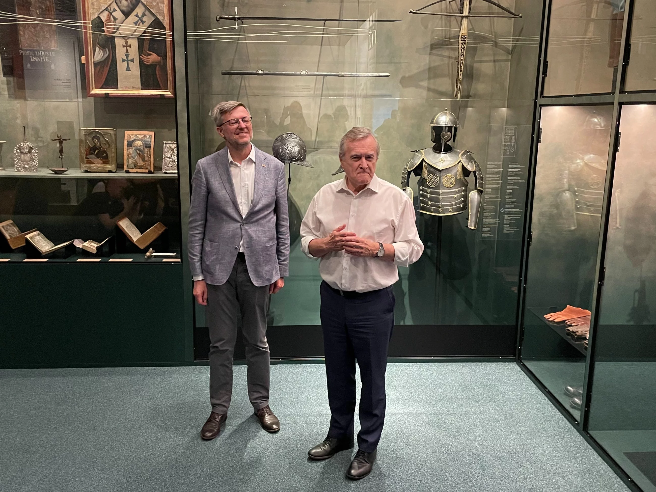 Robert Kostro oraz Piotr Gliński