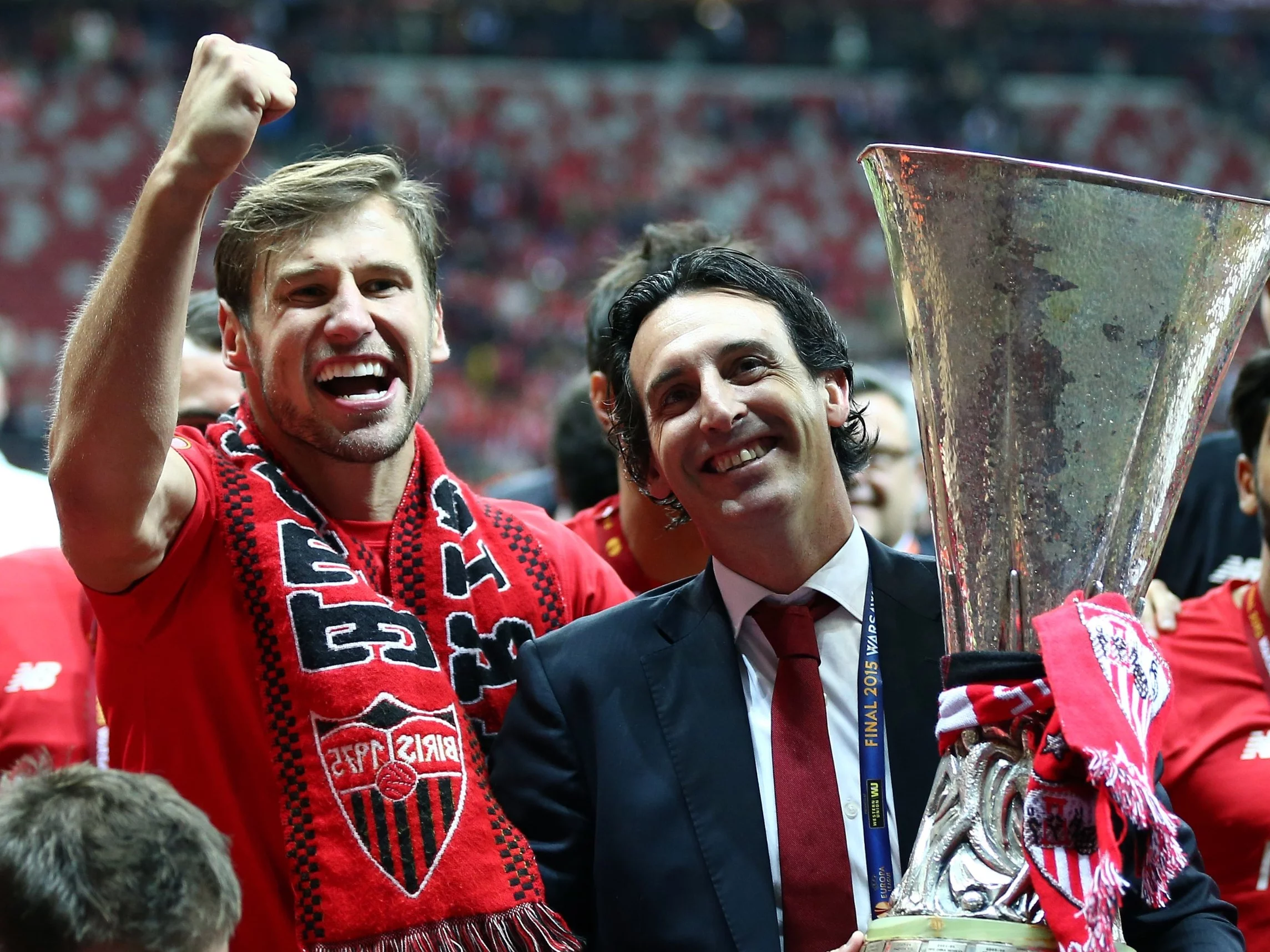 Grzegorz Krychowiak i Unai Emery