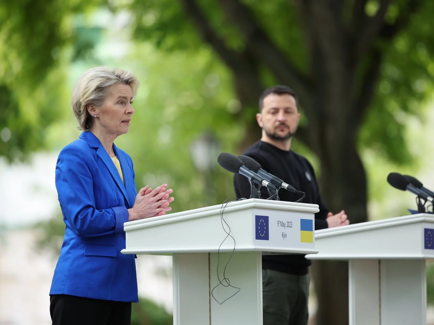 Ursula Von der Leyen i Wołodymyr Zełenski