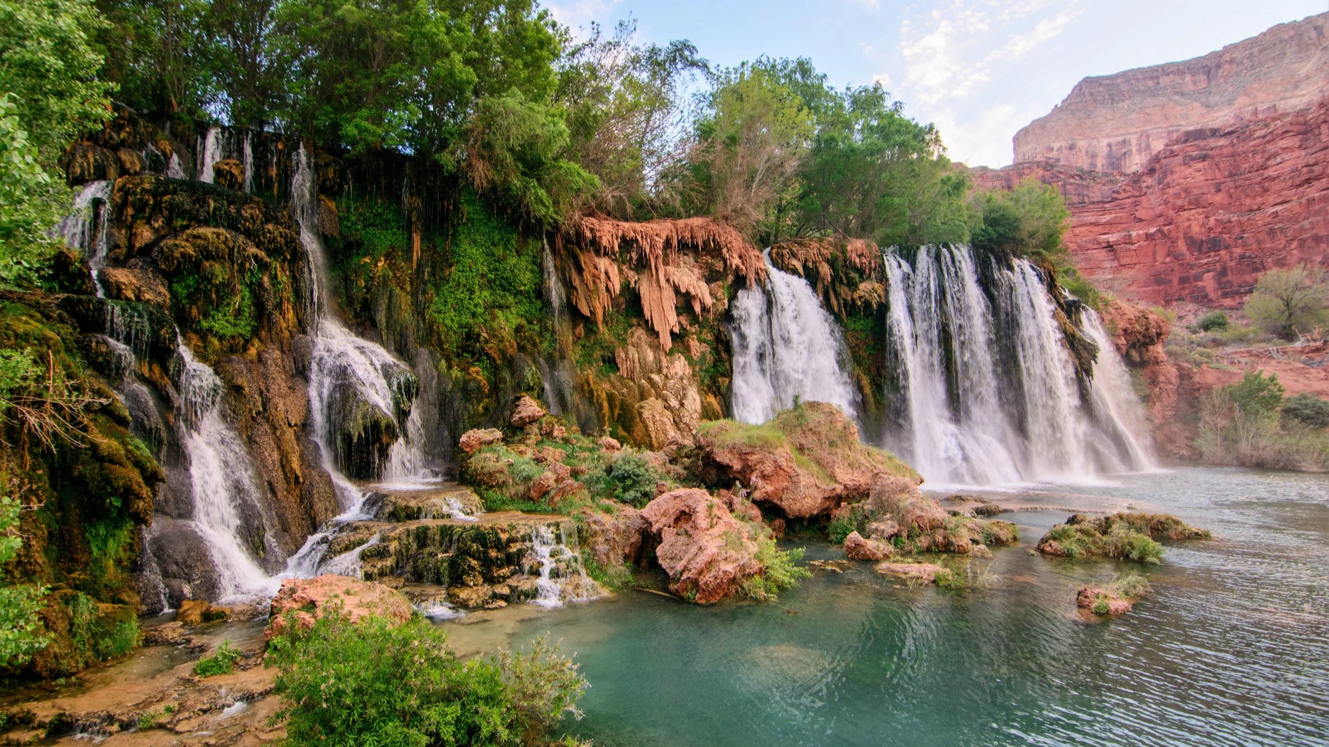 Wodospady w rezerwacie Havasupai