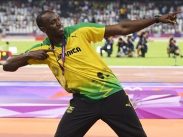 Usain Bolt (fot. EPA/CHRISTOPHE KARABA/PAP)