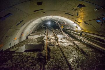 Uszkodzony tunel prowadzący do oczyszczalni „Czajka”