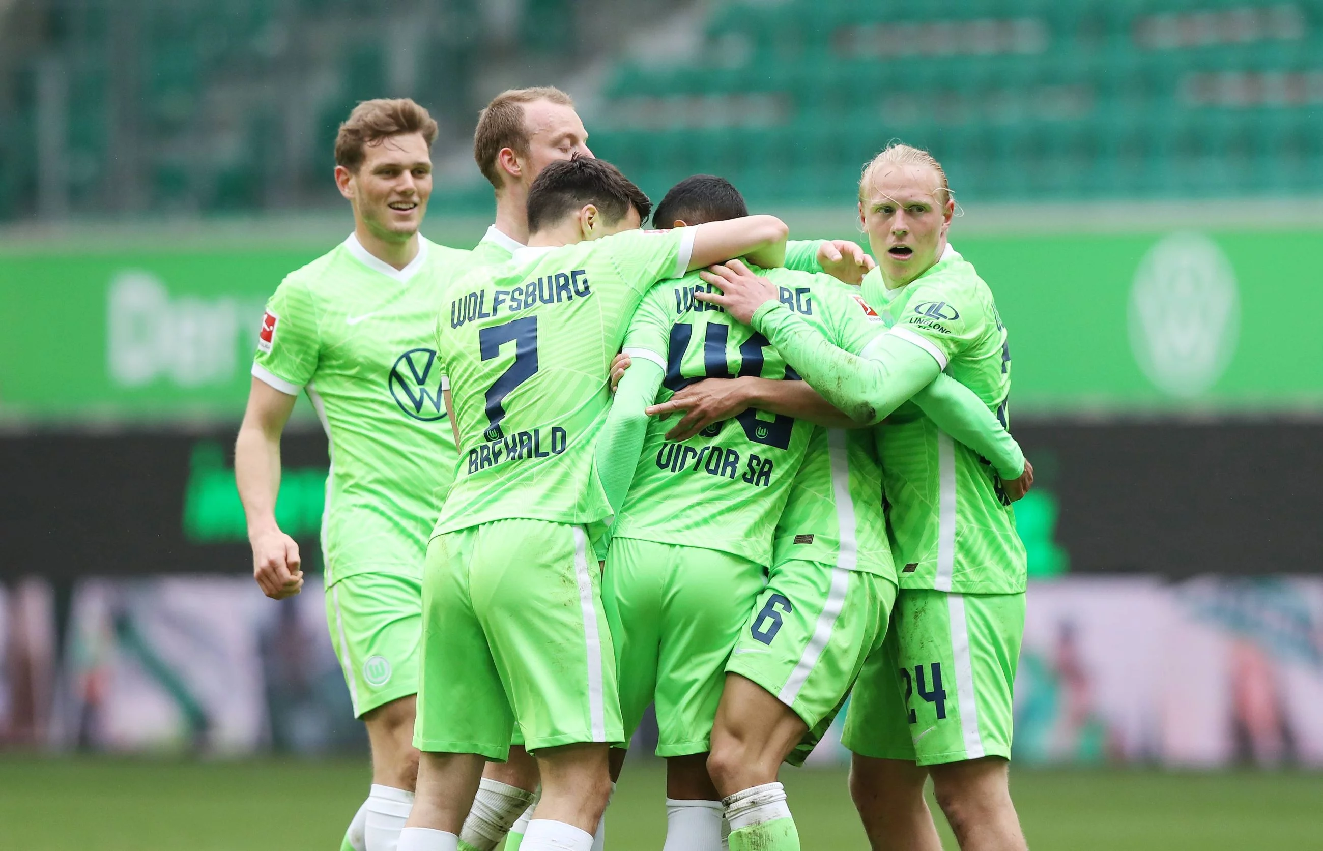 Piłkarze VfL Wolfsburg podczas majowego meczu z FSV Mainz 05