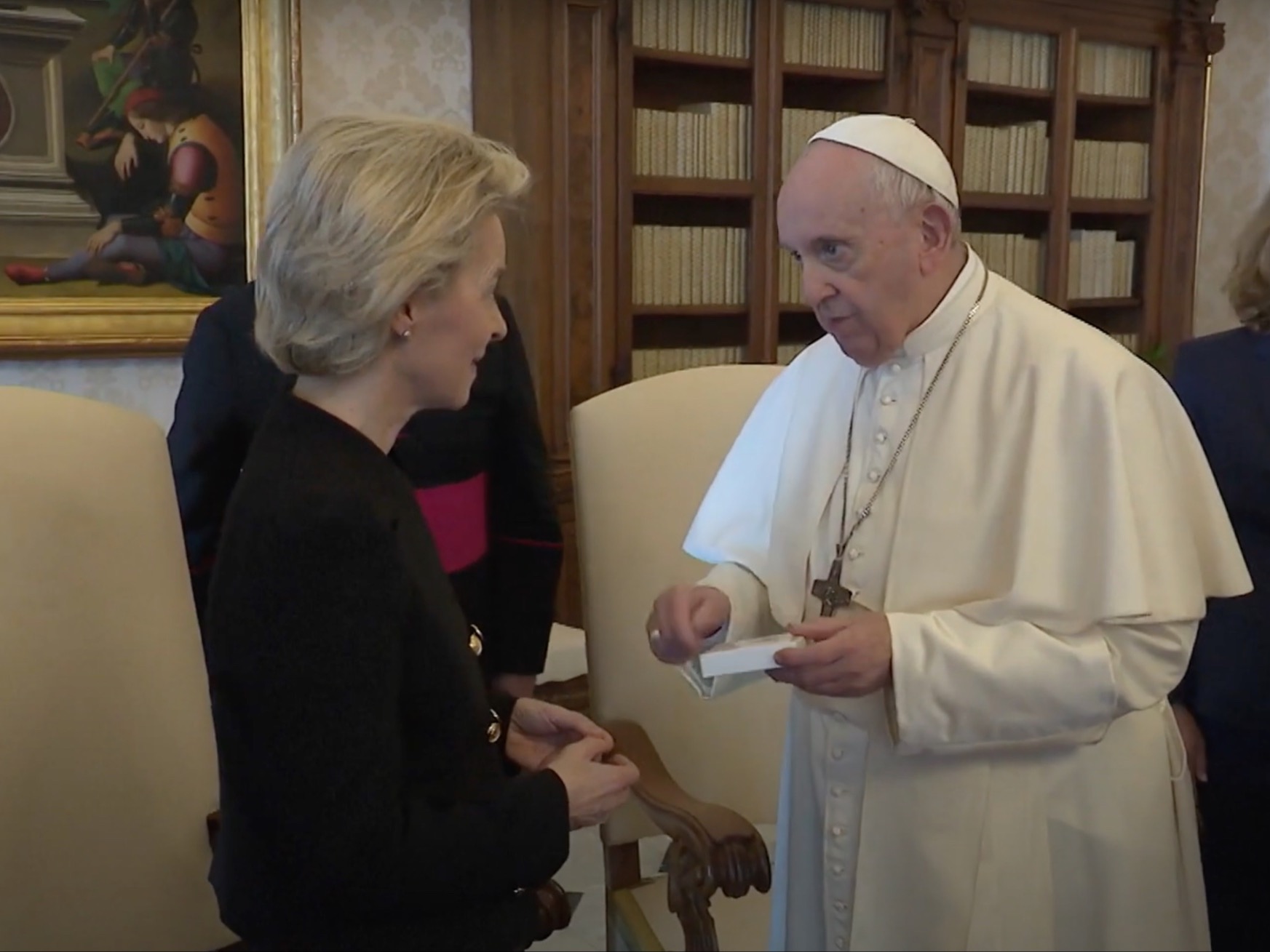 Ursula von der Leyen i papież Franciszek