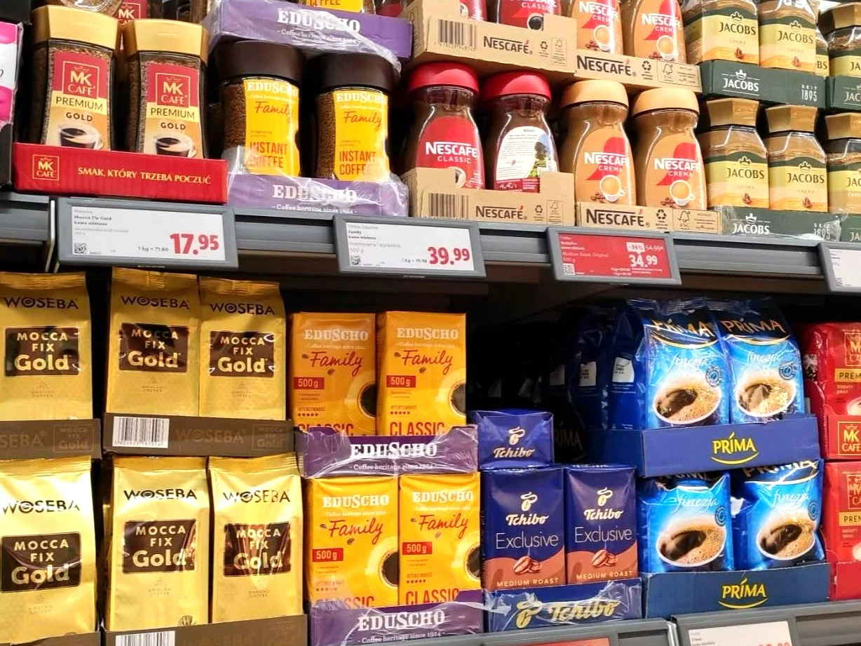 Kawa w sklepie