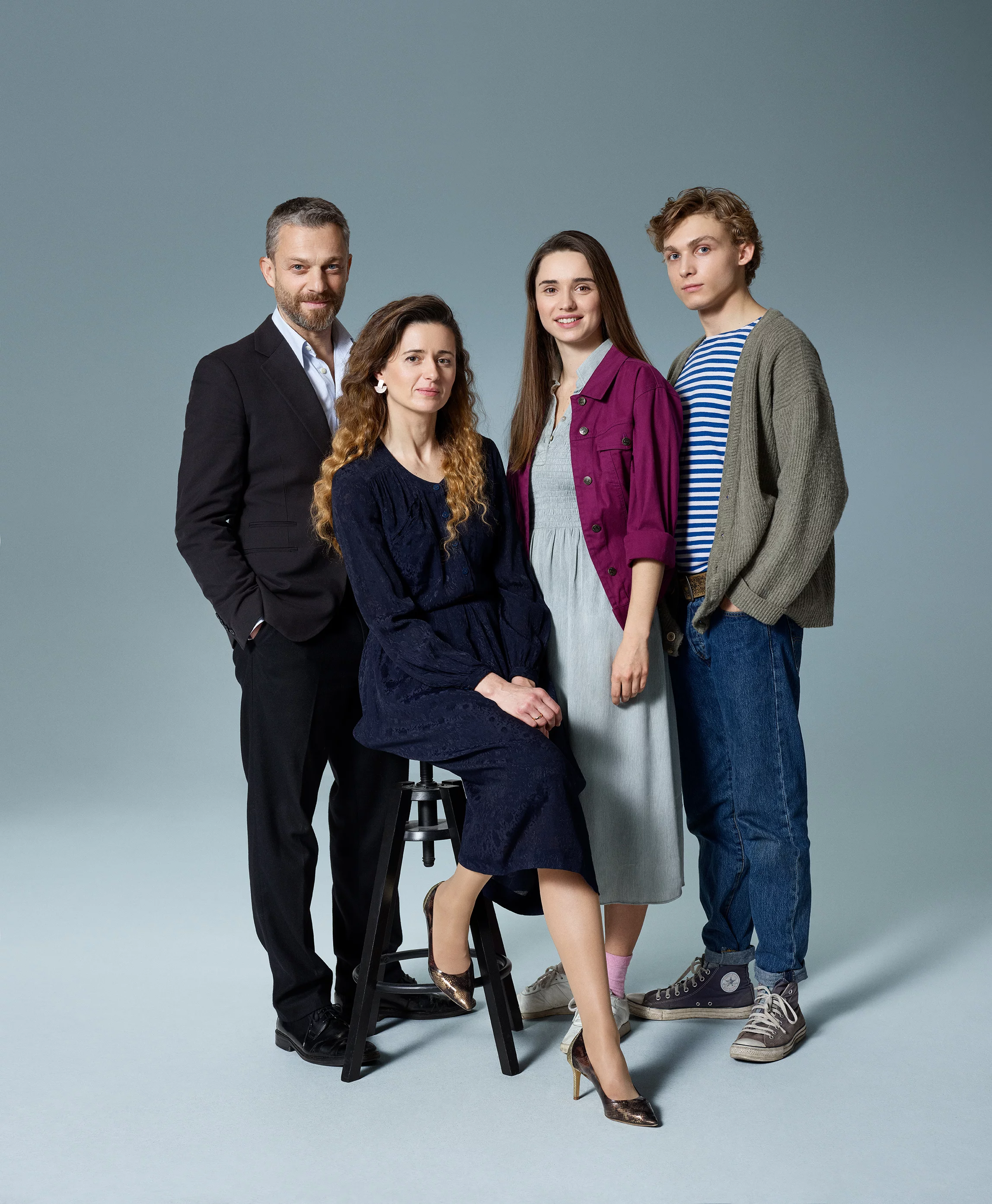 Grzegorz Damięcki, Agnieszka Grochowska, Wiktoria Filus i Hubert Miłkowski