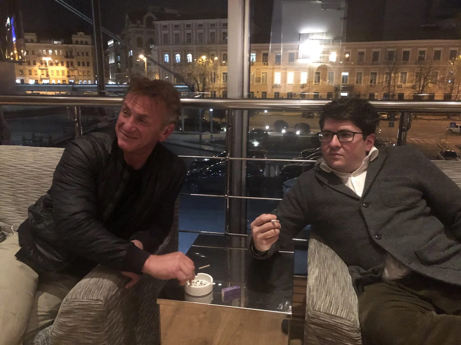 Sean Penn w Kijowie, zdjęcie z 23 lutego