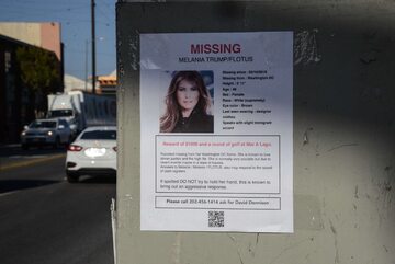 W Los Angeles nieznany dowcipniś rozwiesił kartki z informacją o zaginięciu Melanii Trump