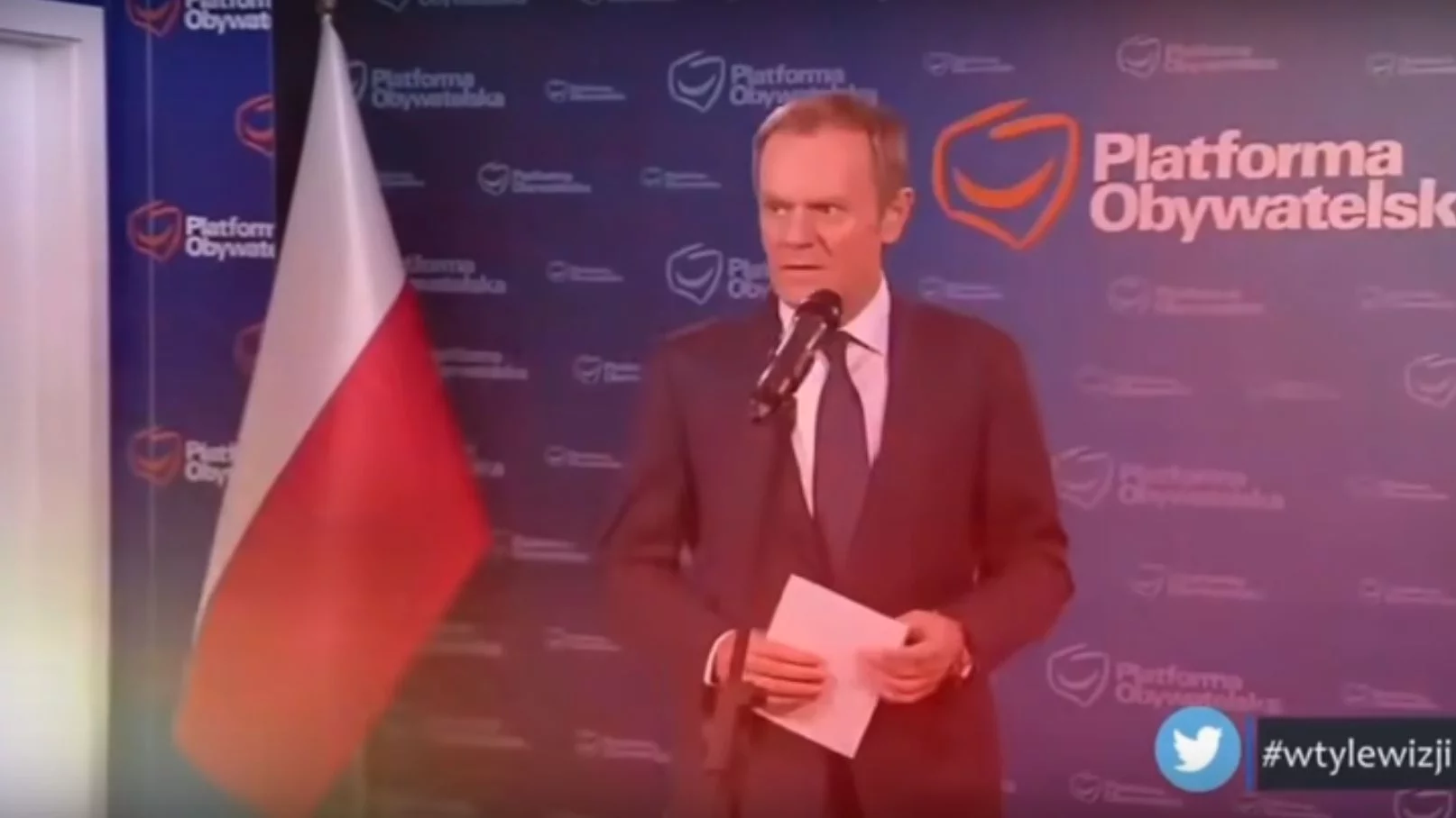 Donald Tusk w materiale „W tyle wizji”