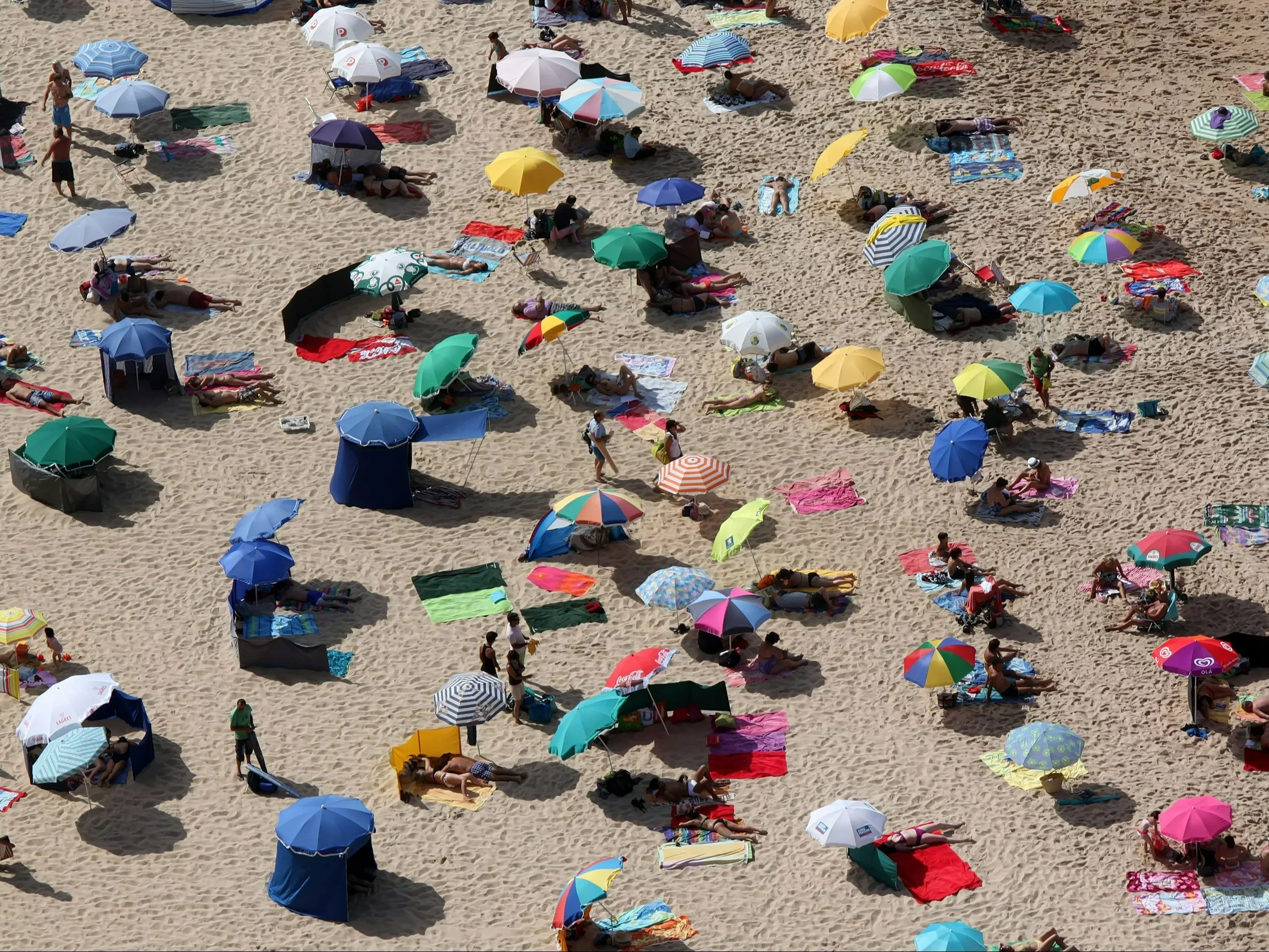 Zatłoczona plaża