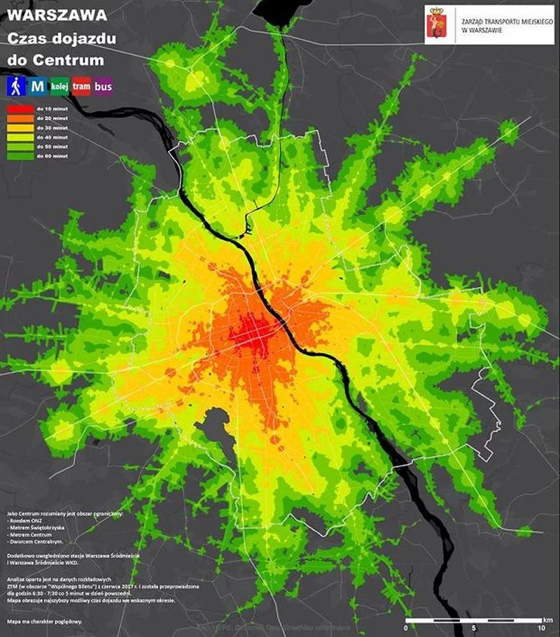 Mapka przygotowana przez ZTM