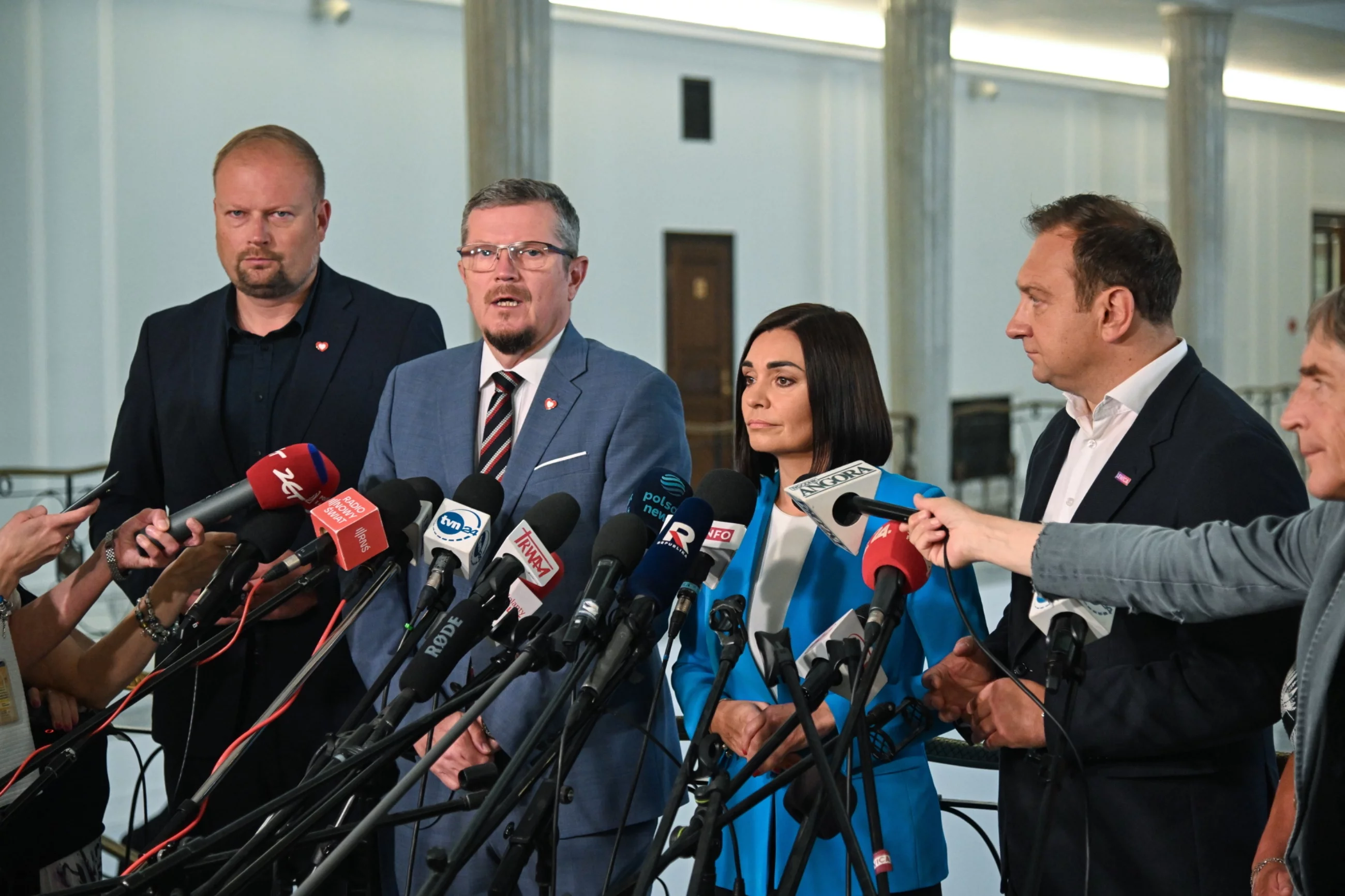 WARSZAWA KONFERENCJA CZŁONKÓW KOMISJI DS. PEGASUSA
Magdalena Sroka, Witold Zembaczyński, Marcin Bosacki, Tomasz Trela