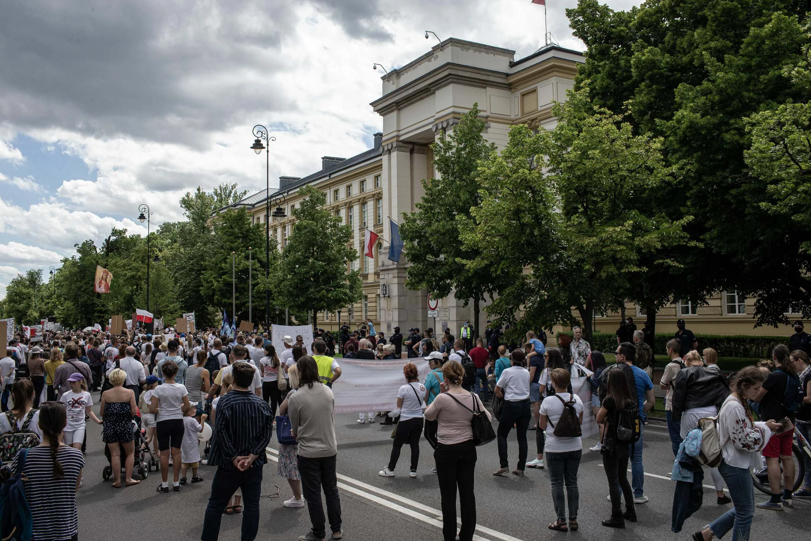 Protest antyszczepionkowców  (zdjęcie archiwalne)