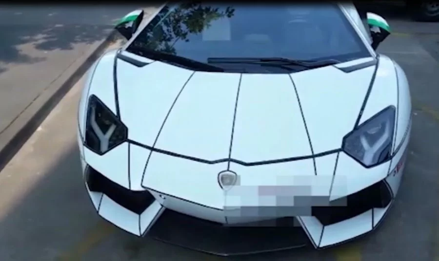 Lamborghini odzyskane przez policję