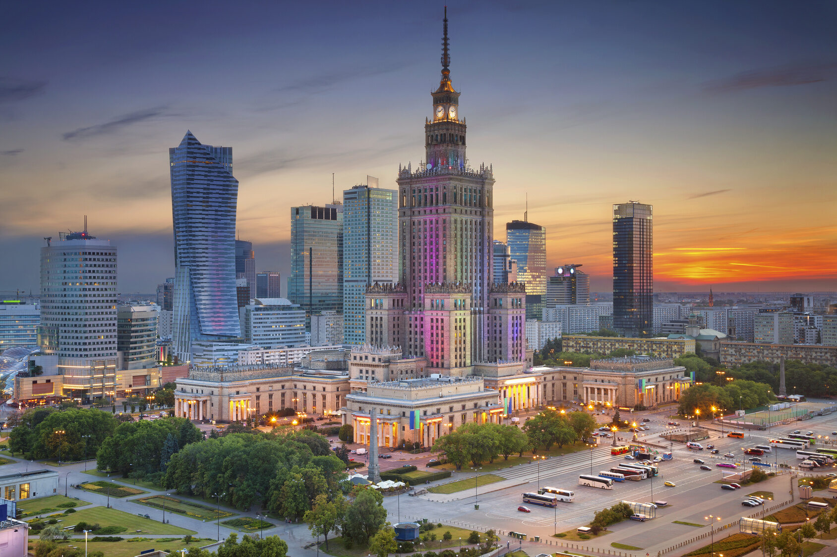 Warszawa, widok na Pałac Kultury