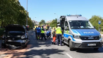 Warszawa. Wypadek na Mokotowie na ul. Woronicza